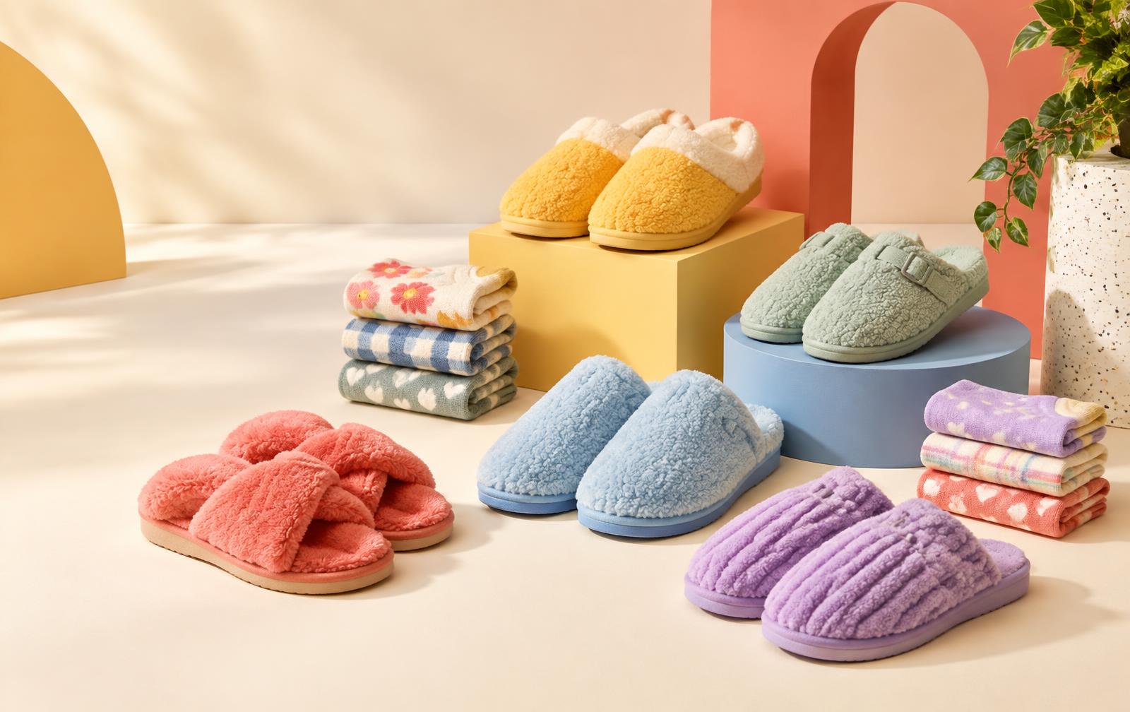 A colourful collection of JACKO slippers and socks